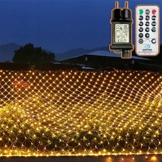 TIYUPA LED Lichtnet Kerst Decoratief 3x2M 204 LED — miniatuur 1