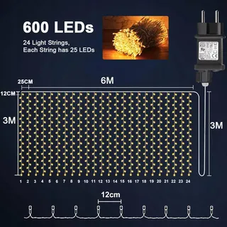 YOWIN Lichtgordijn 6x3m 600LED — miniatuur 4