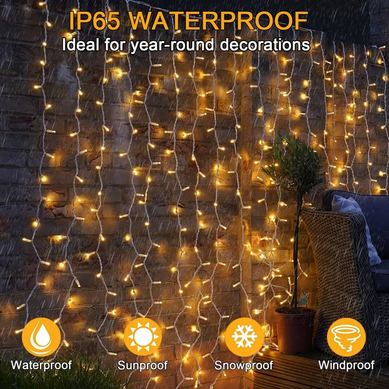 YOWIN Lichtgordijn 6x3m 600LED — foto 7