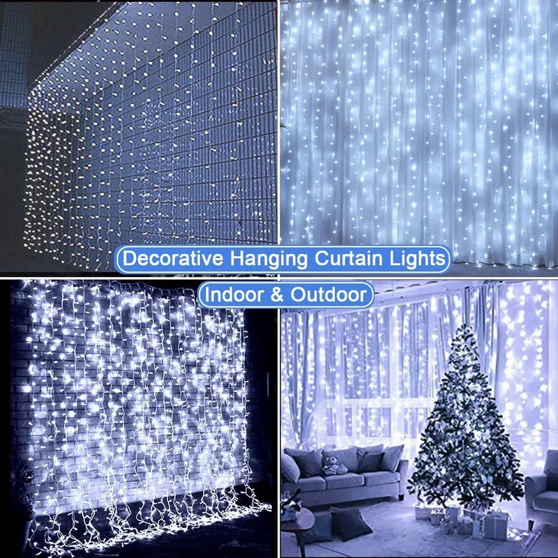 DEKOFUN Lichtgordijn Waterdicht 600 LED 6x3m — foto 3