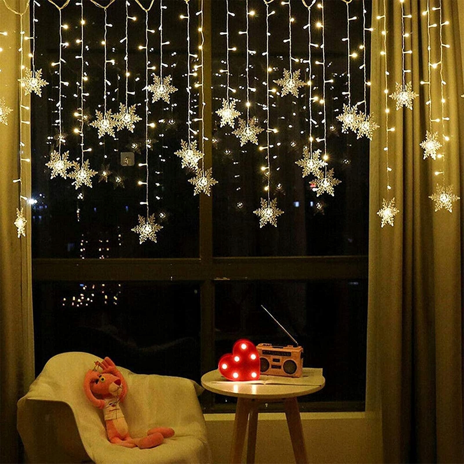 OAICIA Lichtgordijn met Sterren Decoratief 96 LED 35M