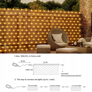 CERIAL Lichternet Buiten Waterdicht 6x2m 300 LED — miniatuur 4