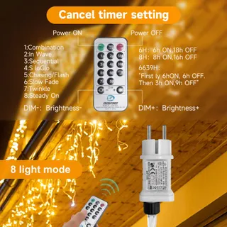 WOWDSGN LED Lichtgordijn Waterdicht 15M 660LED 8 Modi — miniatuur 2