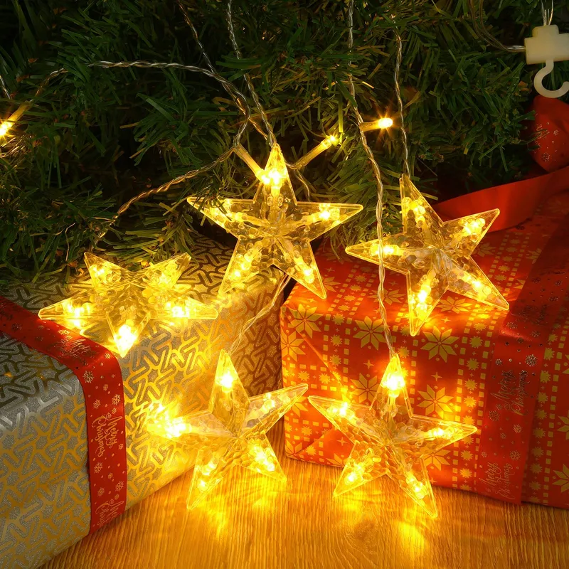 GLOBALINK Kerst Lichtgordijn met Sterren 8 Standen — foto 6