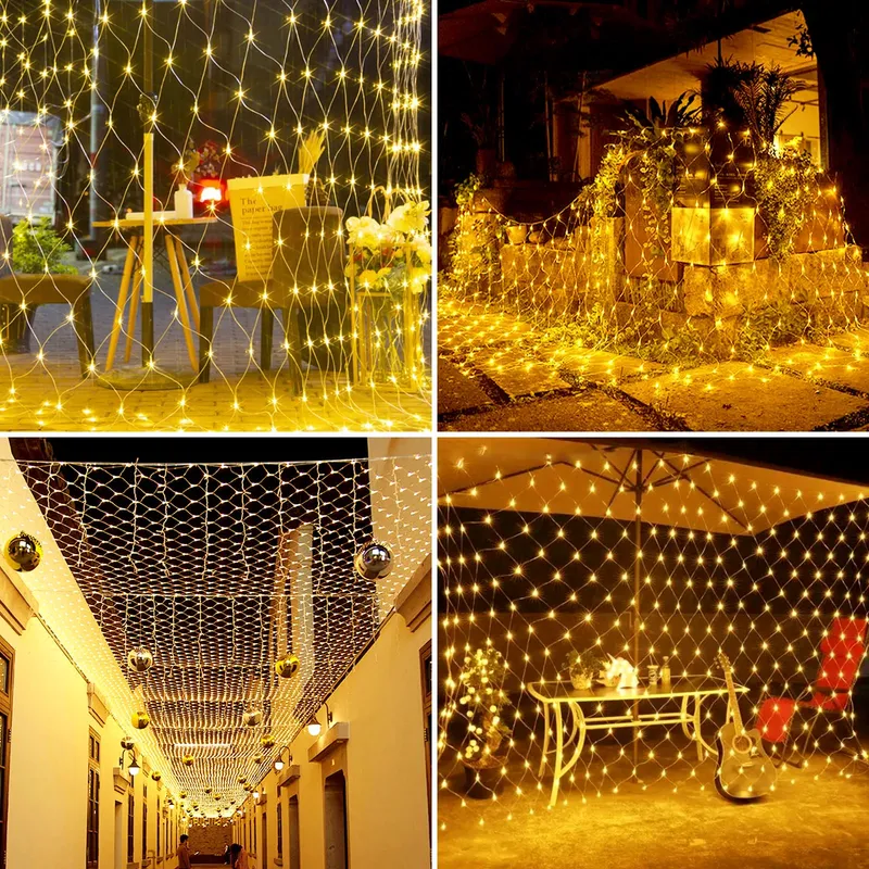 GHONLZIN Solar LED Netverlichting Buiten Waterdicht 192 LED 2x3m — foto 6