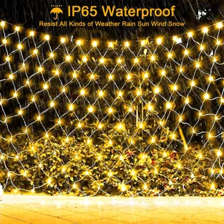 GHONLZIN Solar LED Netverlichting Buiten Waterdicht 192 LED 2x3m — miniatuur 4
