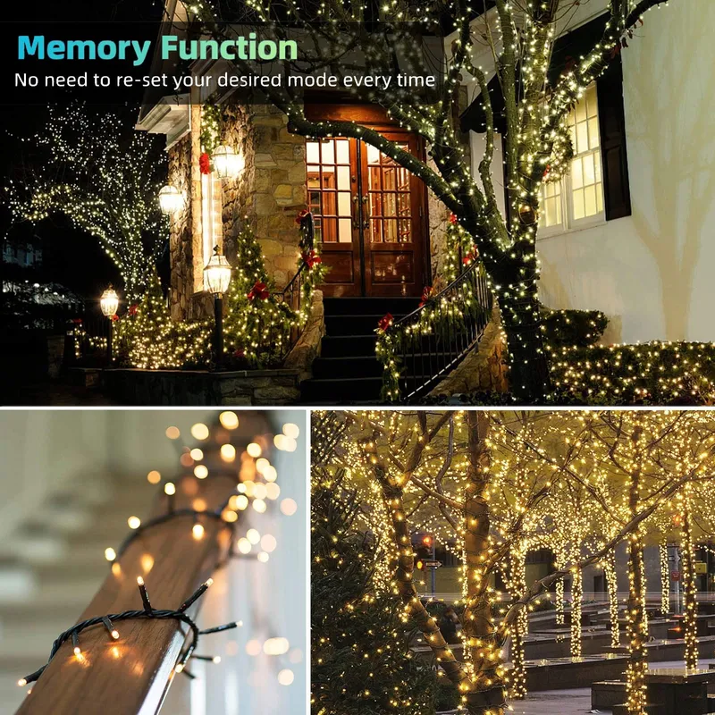 NEXVIN Kerstverlichting Warm Wit Waterdicht 20M 200 LED — foto 4