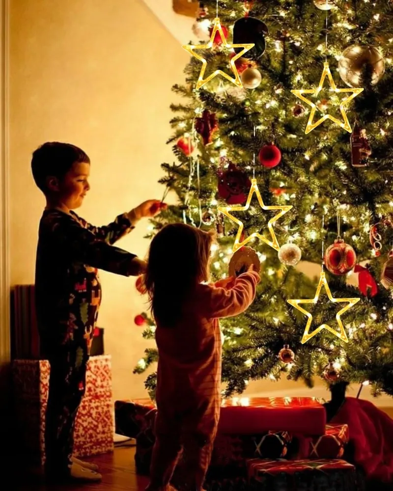 ANMOSSI LED Sterren Kerstdecoratie 3 Stuks Met Timer — foto 7