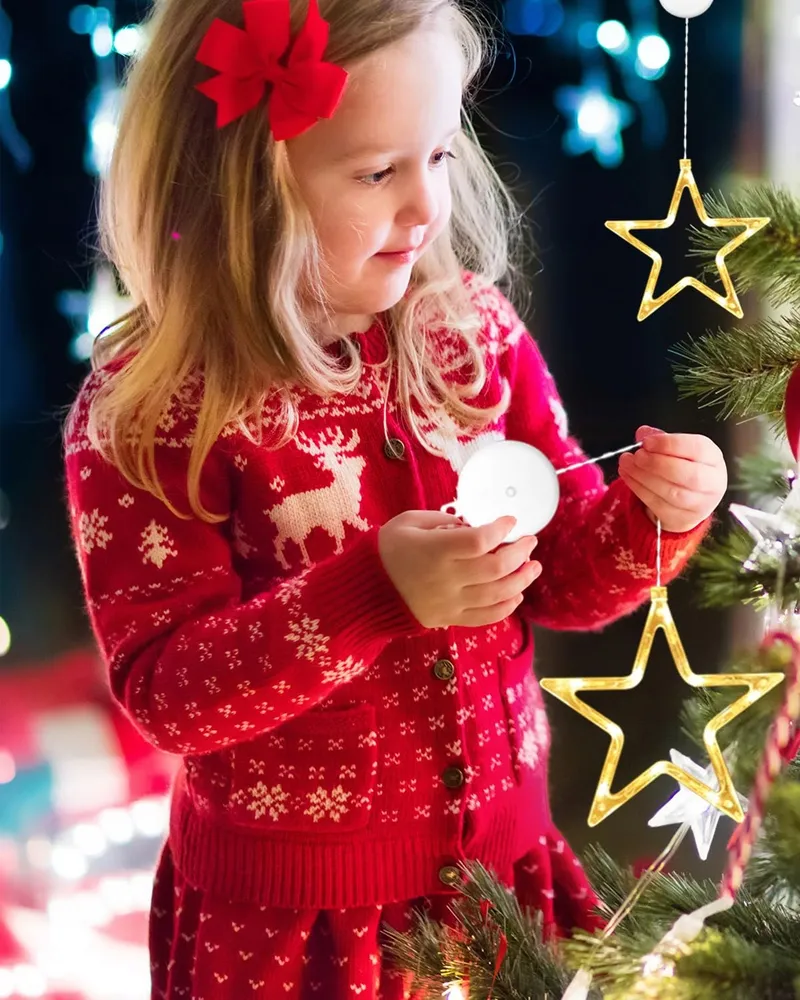 ANMOSSI LED Sterren Kerstdecoratie 3 Stuks Met Timer — foto 6