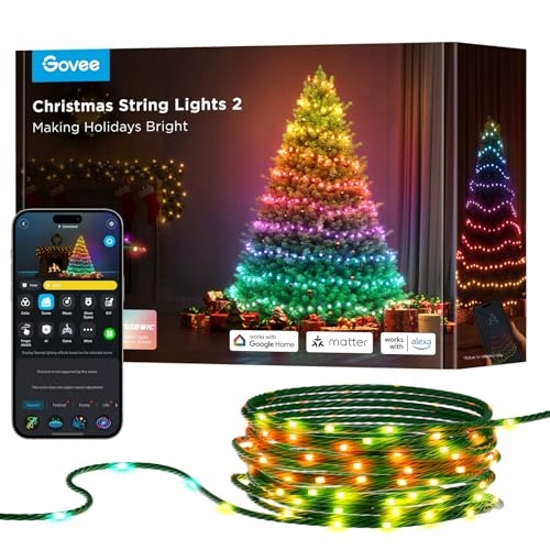 GOVEE Kerstverlichting Lichtketting 300 LED 30M IP65 Alexa