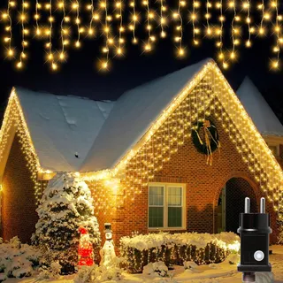 KIMUWOTE LED Lichtgordijn Buiten IP44 8 Modi 10M 400LED — miniatuur 1