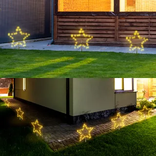 SALCAR Kerstverlichting LED Sterren Buiten 2M 3 Stuks — miniatuur 2