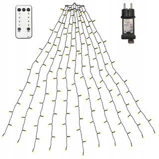 NLNEY Kerstboomverlichting 8 Modi 2M 400 LED — miniatuur 1