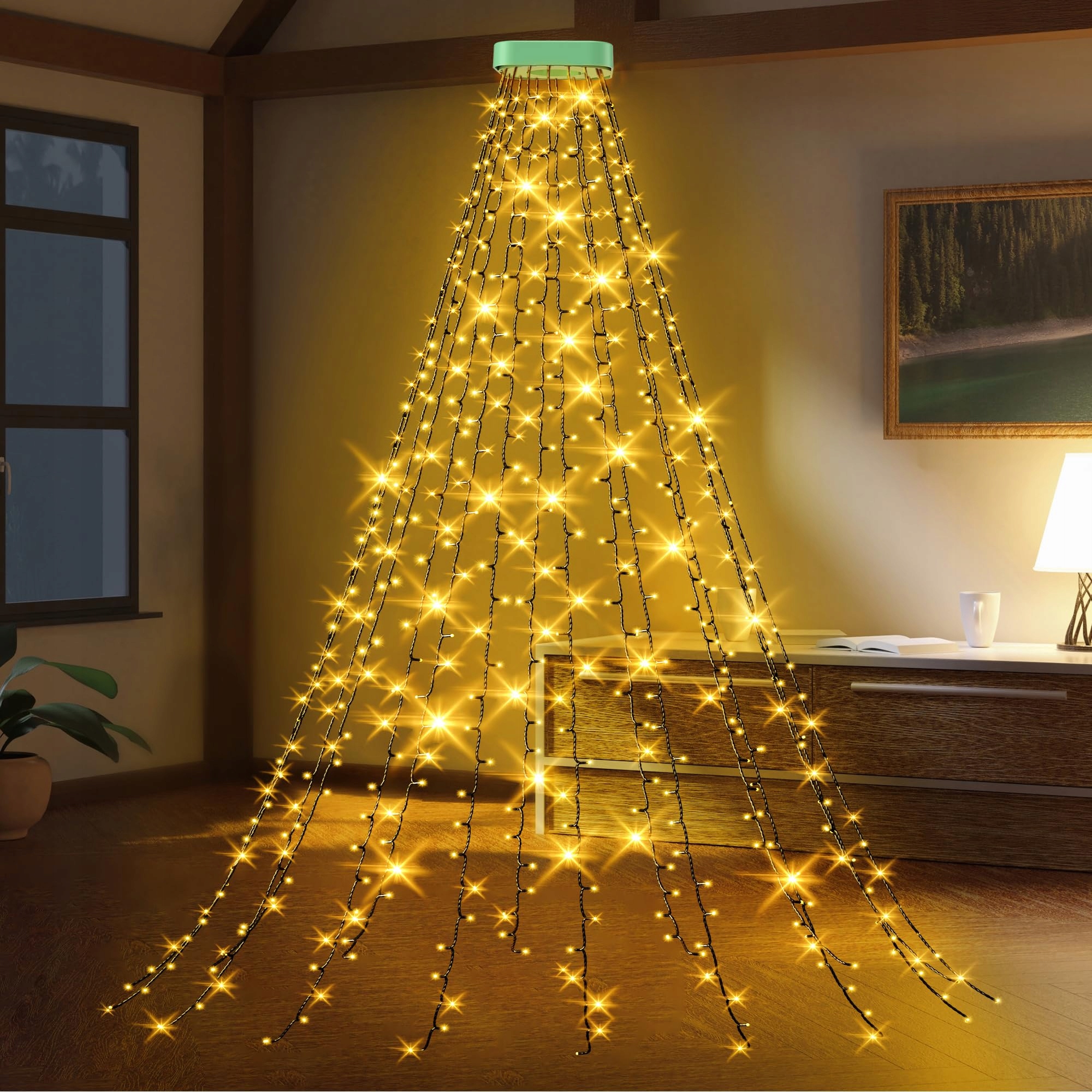 GYLEFY Kerstboomverlichting 2M 400 LED IP65 Waterdicht