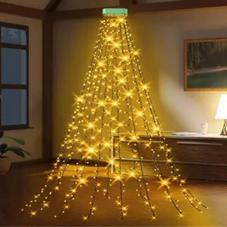 GYLEFY Kerstboomverlichting 2M 400 LED IP65 Waterdicht — miniatuur 1