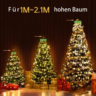 GYLEFY Kerstboomverlichting 2M 400 LED IP65 Waterdicht — miniatuur 6