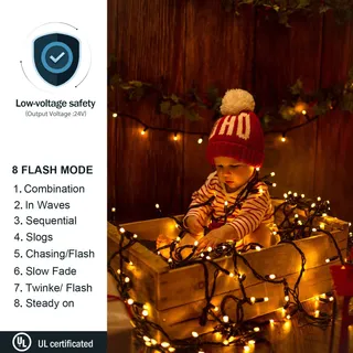 AVOALRE Kerstverlichting Buiten 50M 2000 LED IP44 8 Modi — miniatuur 4