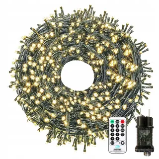 BOWFAR LED Lichtketting Binnen Buiten 30M 300 LED Afstandsbediening — miniatuur 1