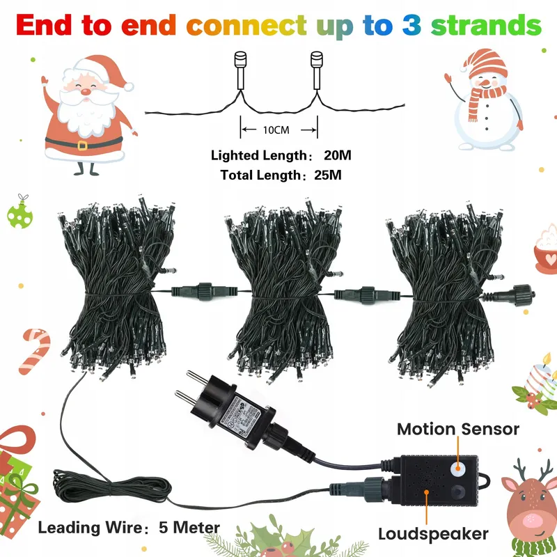 NEXIN Kerstverlichting Waterdicht 25M 200LED — foto 7
