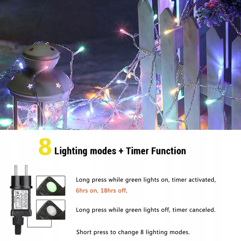 NEXVIN Kerstverlichting Kleurrijk Waterdicht 20M 200LED — foto 2