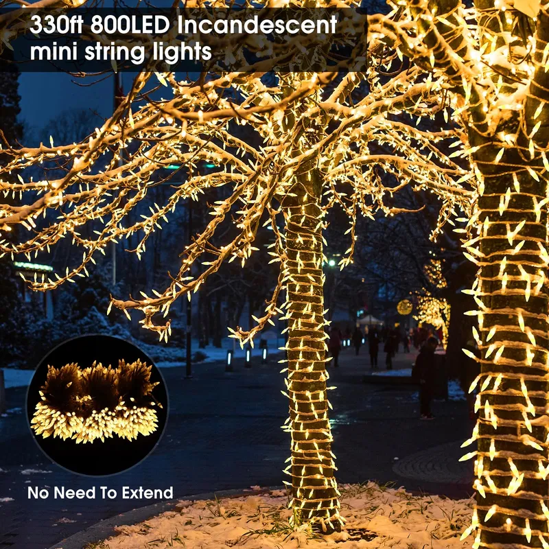 CERIAL LED Lichtketting Buiten 100M 800 LED 8 Modi IP44 — foto 6