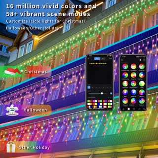 YOOWARM Smart LED Lichtketting Multikleur 13M App-Bediening — miniatuur 6