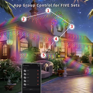 YOOWARM Smart LED Lichtketting Multikleur 13M App-Bediening — miniatuur 3
