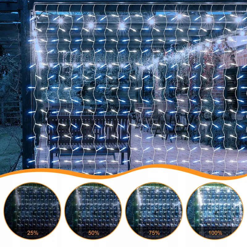 CERIAL LED Lichtgordijn 4x2m 300 LED Blauw-wit — foto 2