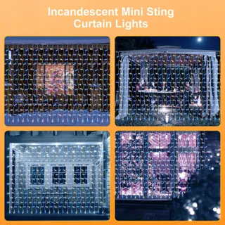 CERIAL LED Lichtgordijn 4x2m 300 LED Blauw-wit — miniatuur 6