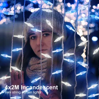 CERIAL LED Lichtgordijn 4x2m 300 LED Blauw-wit — miniatuur 5