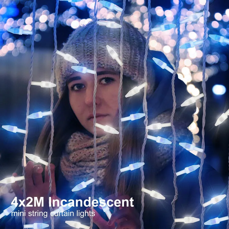 CERIAL LED Lichtgordijn 4x2m 300 LED Blauw-wit — foto 5