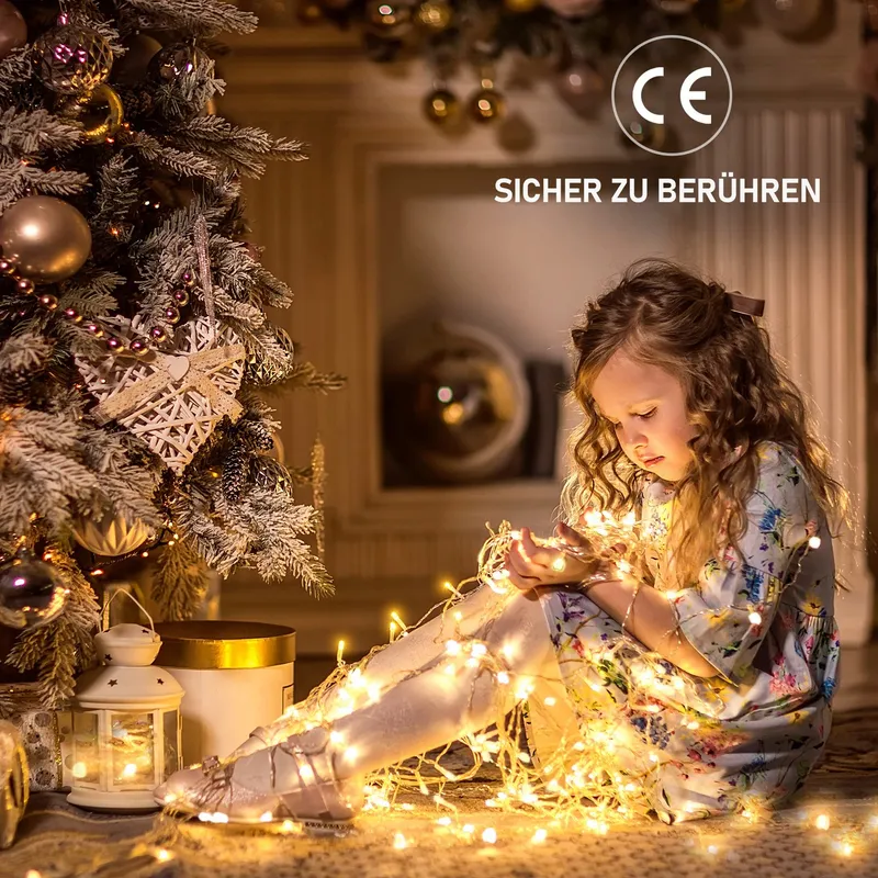 GYLEFY Kerstverlichting Lichtgordijn Buiten IP65 Timer 10M 400 LED — foto 9