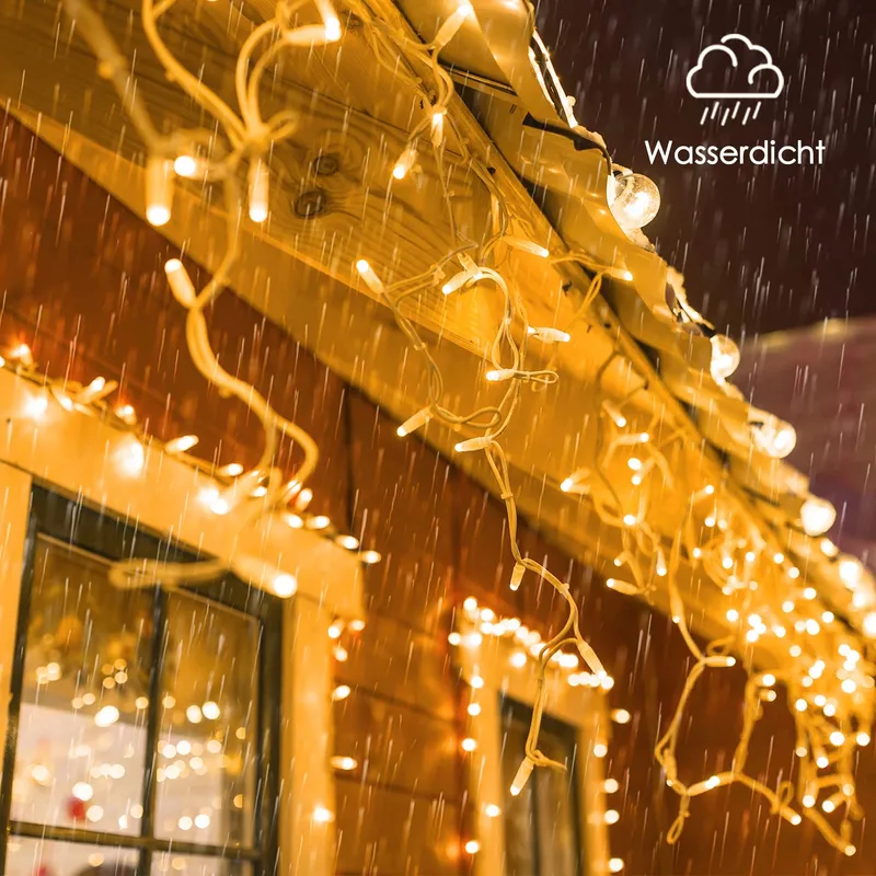 GYLEFY Kerstverlichting Lichtgordijn Buiten IP65 Timer 10M 400 LED — foto 12