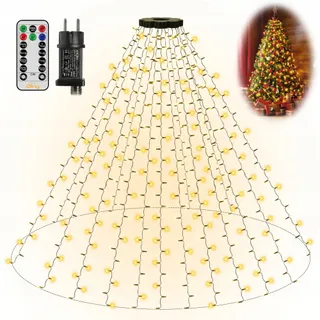 OLLNY Kerstboomverlichting Warm Wit 8 Modi 2.5M 400 LED — miniatuur 1