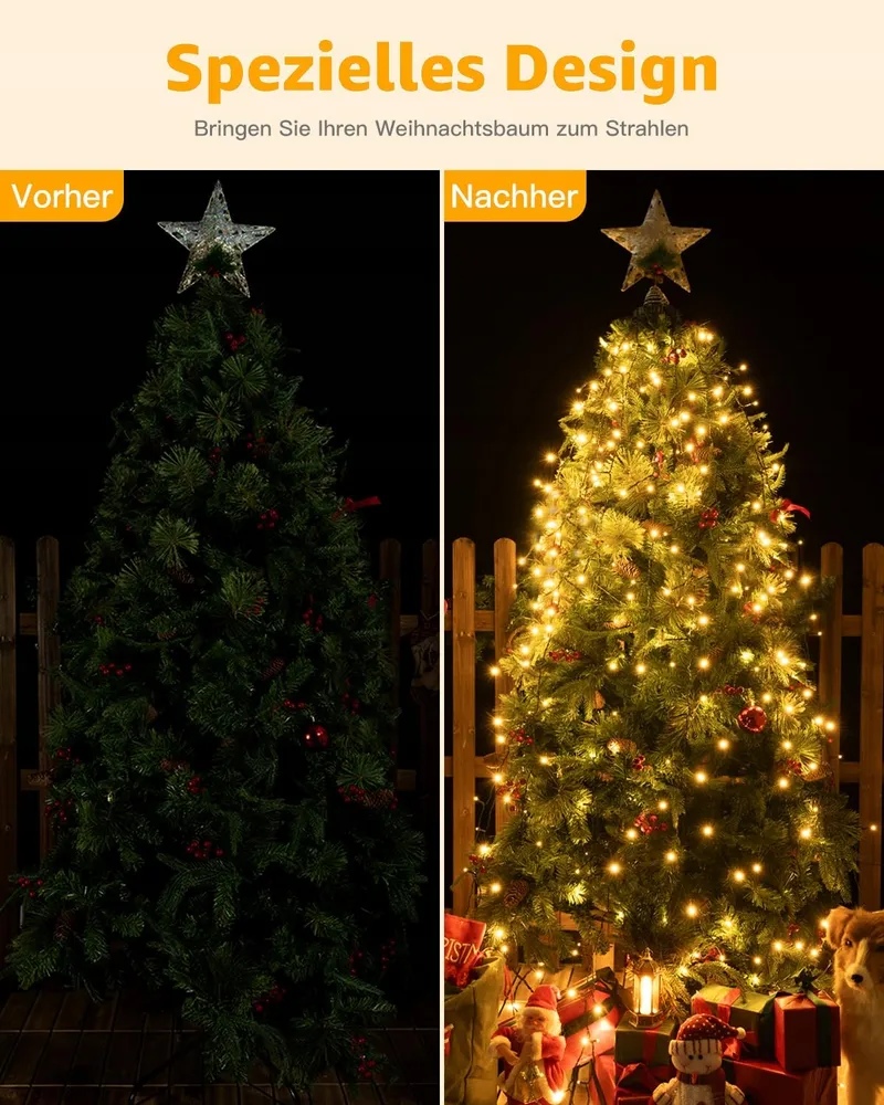 OLLNY Kerstboomverlichting Warm Wit 8 Modi 2.5M 400 LED — foto 6