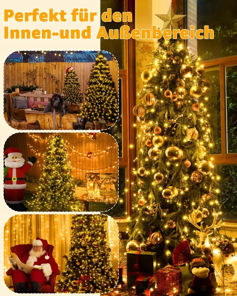 OLLNY Kerstboomverlichting Warm Wit 8 Modi 2.5M 400 LED — foto 7