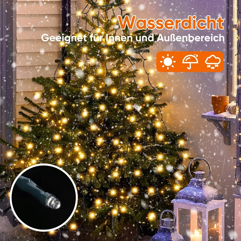 SALCAR Kerstboomverlichting Waterdicht 280 LED 2M — foto 3