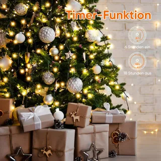 SALCAR Kerstboomverlichting Waterdicht 280 LED 2M — miniatuur 4