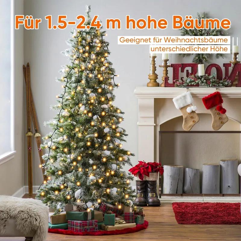 SALCAR Kerstboomverlichting Waterdicht 280 LED 2M — foto 6