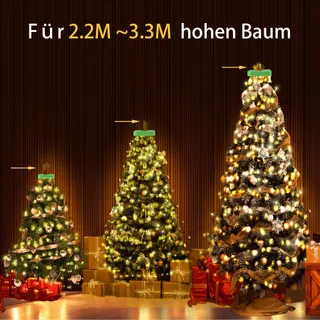 GYLEFY Kerstboomverlichting 3M 480 LED Waterdicht IP65 — miniatuur 6