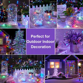 VACOULERY LED Lichtsnoer Afstandsbediening Multikleur 23M 200 LED — miniatuur 4