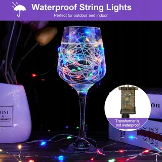 VACOULERY LED Lichtsnoer Afstandsbediening Multikleur 23M 200 LED — miniatuur 3