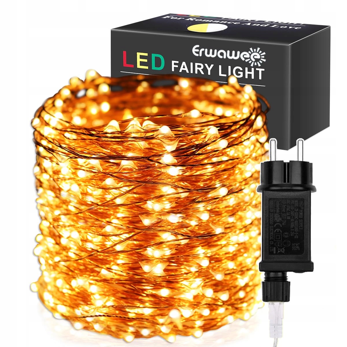 ERWAWEE Kerstverlichting LED 100M 1000LED Koperdraad Waterdicht