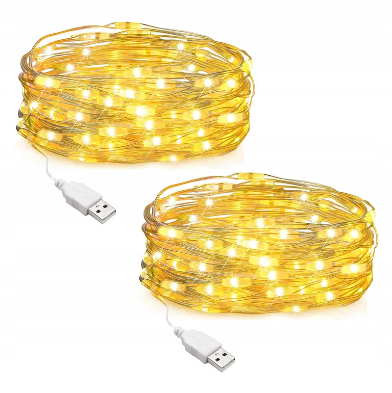 SALCAR LED Lichtsnoer Koperdraad USB 10M 100 LED — foto 1