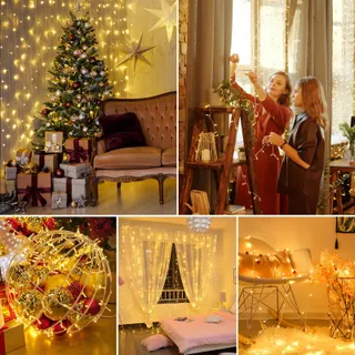 GLOBALINK Kerstverlichting Lichtketting Buiten 8 Standen 25M 1000 LED — miniatuur 7