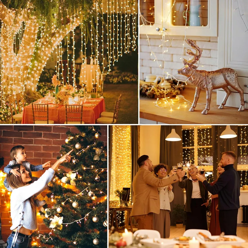 GLOBALINK Kerstverlichting Lichtketting Buiten 8 Standen 25M 1000 LED — foto 8