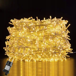 GLOBALINK Kerstverlichting Lichtketting Buiten 8 Standen 25M 1000 LED — miniatuur 1