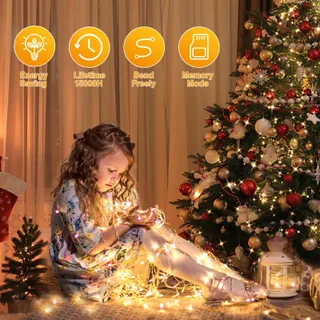 GLOBALINK Kerstverlichting Lichtketting Buiten 8 Standen 25M 1000 LED — miniatuur 5