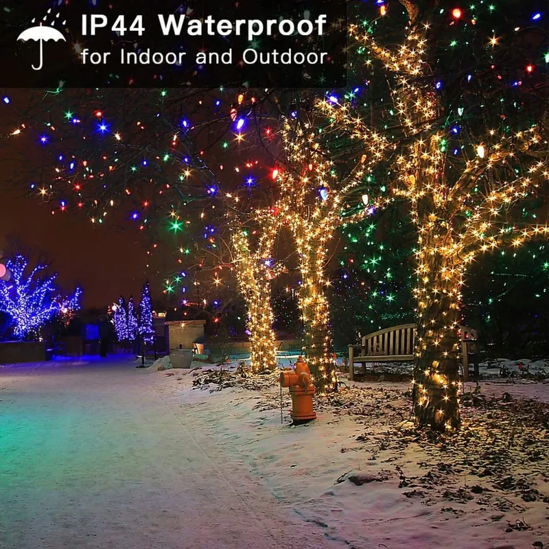 NEXVIN Kerstverlichting Meerkleurig 20M 200LED Waterdicht — foto 3