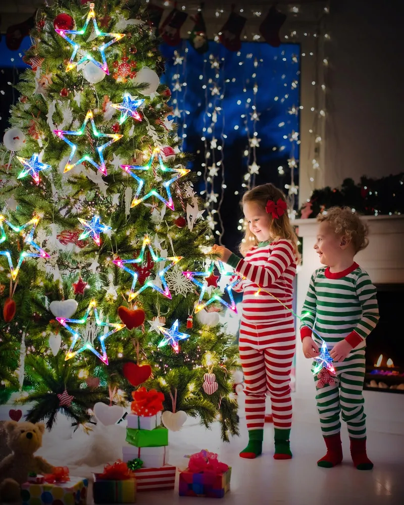 ISHABAO Lichtgordijn Sterren 138 LED 24x1M Multicolor — foto 3
